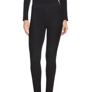 White House Black Market Black Suede The Legging, sz 4